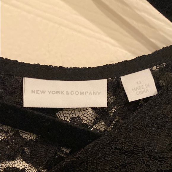 New York & Company Black Lace Romper - Picture 2 of 8